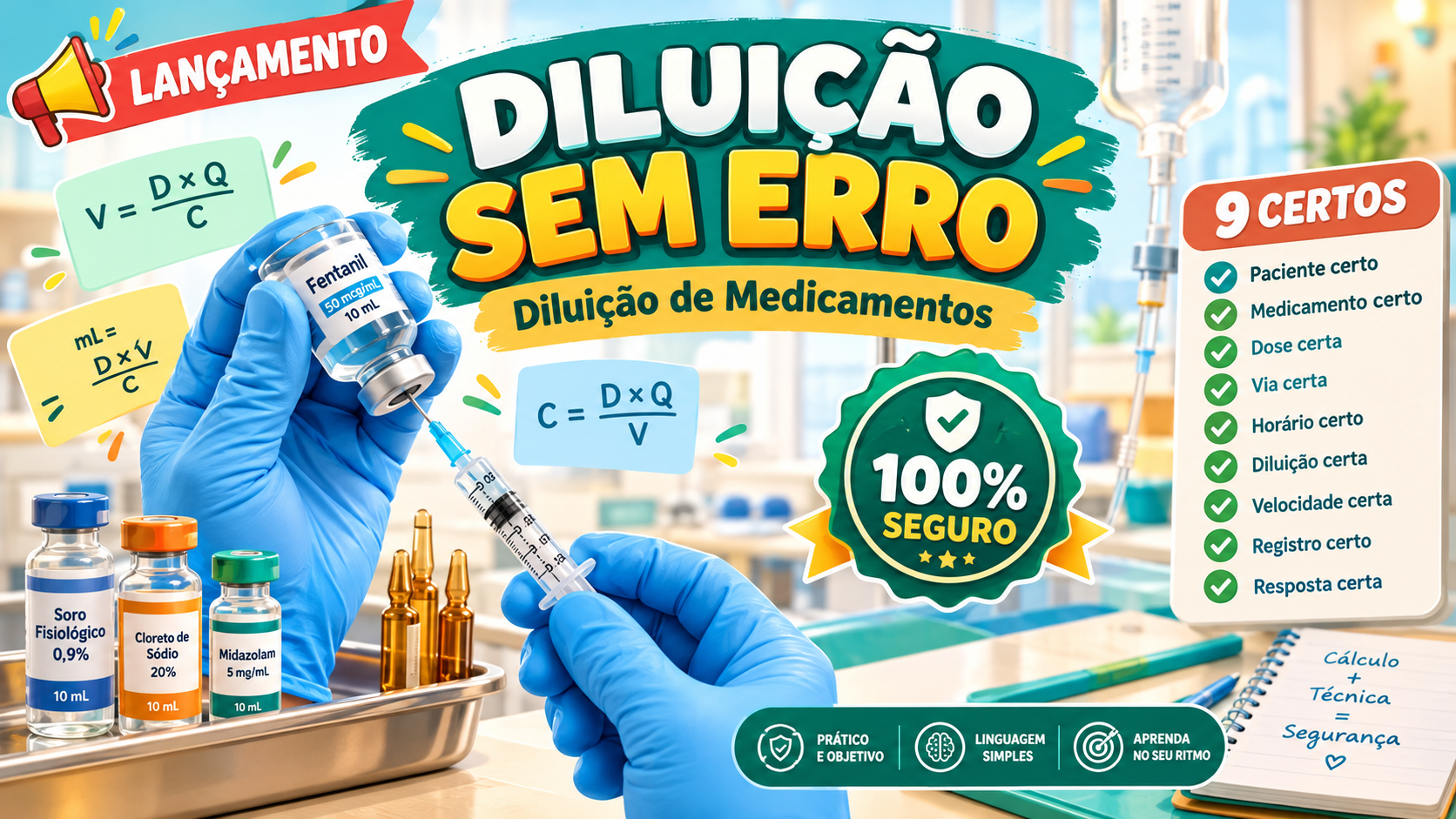 Diluição Sem Erro — minicurso de diluição de medicamentos
